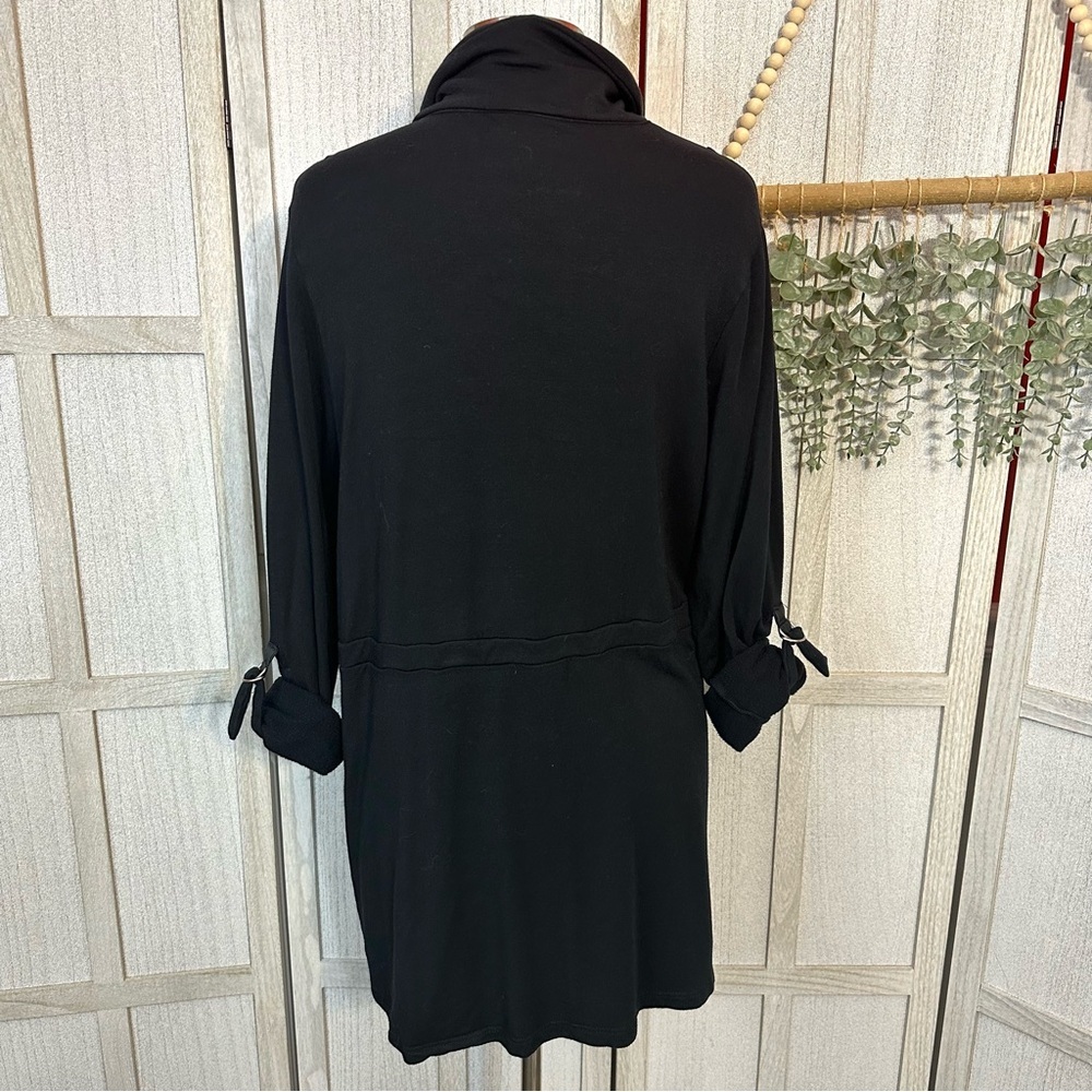 3/$22🩶 Flawed TORRID Black Open Front Long Sleeve Cardigan Sweater Plus Size 1X - Picture 5 of 13